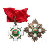 Orden der Heiligen Ungarischen Krone - Halsdekoration und Bruststern zum Kommandeur mit Schwertern und Kriegsdekoration, datiert 1942