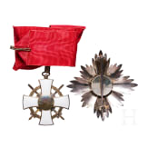 Orden der Heiligen Ungarischen Krone - Halsdekoration und Bruststern zum Kommandeur mit Schwertern und Kriegsdekoration, datiert 1942