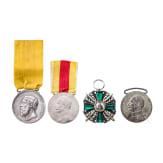 Orden vom Z&auml;hringer L&ouml;wen. Ritterkreuz 2. Klasse mit Schwertern, und drei weitere Auszeichnungen
