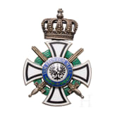 Hausorden von Hohenzollern - Ritterkreuz mit Schwertern und zwei Dokumente