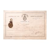 St.-Helena-Medaille mit Verleihungsurkunde f&uuml;r einen W&uuml;rttemberger