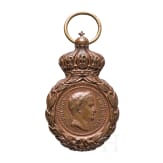 St.-Helena-Medaille mit Verleihungsurkunde f&uuml;r einen W&uuml;rttemberger