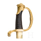 Prunkvoller Offizierss&auml;bel mit au&szlig;ergew&ouml;hnlicher Klinge, Hersteller P.D. L&uuml;neschloss, Solingen, 19. Jhdt.