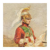 Eug&egrave;ne P&eacute;chaubes (1890 - 1967), Trompeter des 5. Dragoner-Regiments im Felde