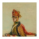 Eug&egrave;ne P&eacute;chaubes (1890 - 1967), Reitender Husar im Felde