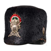 Pelzm&uuml;tze M 1872 f&uuml;r Angeh&ouml;rige des Reggimento "Lancieri di Vittorio Emanuele II" Nr. 10