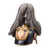Helm f&uuml;r Offiziere, mit Paradebusch, deutsche Fertigung, um 1900