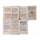 Joseph II., Kaiser des Heiligen R&ouml;mischen Reichs (1741 - 1790) - sechs Circulare u. &auml;. aus seiner Regierungszeit, 1780 - 1790