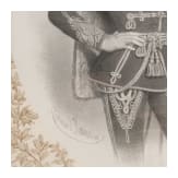 Kaiserin Elisabeth von &Ouml;sterreich und Kaiser Franz Joseph I. - prunkvoll gerahmte Lithografie als Kr&ouml;nungsbild, um 1867
