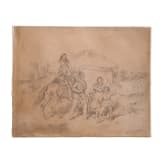 Josef Anton Strassgschwandtner (1826 - 1881) - eigenh&auml;ndige Entwurfszeichnung f&uuml;r Gem&auml;lde