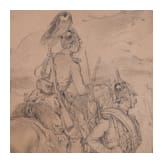 Josef Anton Strassgschwandtner (1826 - 1881) - eigenh&auml;ndige Entwurfszeichnung f&uuml;r Gem&auml;lde