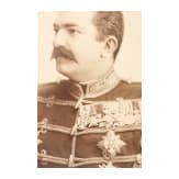 K&ouml;nig Milan I. von Serbien - gro&szlig;es Portraitfoto mit Widmung, datiert 1889