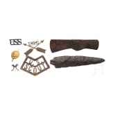 Chief Hunting Horse - Abzeichen, Tomahawk-Klinge und Speerspitze des Indian Scout von General Custer