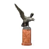 Bronzeadler auf roter Marmors&auml;ule, 19./20. Jhdt.