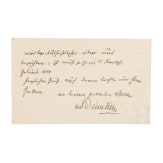 General der Infanterie Berthold von Deimling (1853-1944), eigenh&auml;ndig geschriebene und signierte Gru&szlig;karte mit Unterschrift, 1916