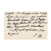Generalmajor Theodor Leutwein (1849 - 1921) - eigenh&auml;ndig beschriebene Visitenkarte in &Uuml;bersendungskuvert an die Sammlerin, 1912