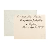 Oberst Hans von Sei&szlig;er (1874 - 1973) - Karte mit eigenh&auml;ndigem Text und Unterschrift, Kuvert adressiert an die Sammlerin, 1924