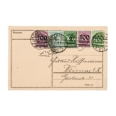 Philipp Scheidemann (1865-1939) - eigenh&auml;ndige und signierte Postkarte an die Sammlerin vom 25. X. 1923