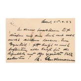 Philipp Scheidemann (1865-1939) - eigenh&auml;ndige und signierte Postkarte an die Sammlerin vom 25. X. 1923