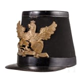 Tschako f&uuml;r Mannschaften der Fu&szlig;truppen, um 1850 - 1860