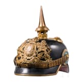 Helm M 1886 f&uuml;r Offiziere mit Tr&auml;gerfoto und zwei Dokumenten