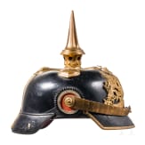 Helm M 1886 f&uuml;r Offiziere mit Tr&auml;gerfoto und zwei Dokumenten