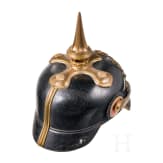 Helm M 1886 f&uuml;r Offiziere mit Tr&auml;gerfoto und zwei Dokumenten