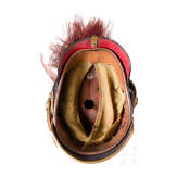 Helm M 1886 f&uuml;r Offiziere der Artillerie mit Paradebusch