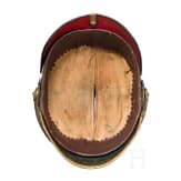 Oberleutnant Otto Zentgraf vom Train-Depot des III. AK - Helm M 1886 f&uuml;r Offiziere mit Paradebusch