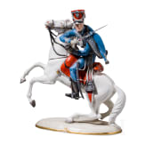 Bayerischer Husar im Gefecht, Nymphenburg, 20. Jhdt.
