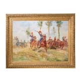 Gem&auml;lde "Artillerie im Angriff" von Anton Hoffmann (1863-1938)
