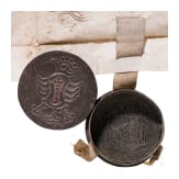 K&ouml;nig Friedrich I. von Preu&szlig;en (1657 - 1713) - Lehnsbrief f&uuml;r Paschen Ramin f&uuml;r L&auml;ndereien bei Neustadt an der Dosse, mit eigenh&auml;ndiger Unterschrift des K&ouml;nigs, datiert 12. August 1705