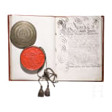 K&ouml;nig Friedrich II von Preu&szlig;en (1712 - 1786) - Adelsbrief f&uuml;r den "Obristlieutenant Lepsischen Regiments Gottfried von Seel" vom 9. Januar 1742