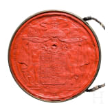 K&ouml;nig Friedrich II von Preu&szlig;en (1712 - 1786) - Adelsbrief f&uuml;r den "Obristlieutenant Lepsischen Regiments Gottfried von Seel" vom 9. Januar 1742