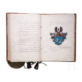 K&ouml;nig Friedrich II von Preu&szlig;en (1712 - 1786) - Adelsbrief f&uuml;r den "Obristlieutenant Lepsischen Regiments Gottfried von Seel" vom 9. Januar 1742