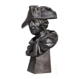 K&ouml;nig Friedrich II. von Preu&szlig;en - gro&szlig;e Eisenguss-Portraitb&uuml;ste nach Johann Gottfried Schadow
