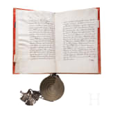 K&ouml;nig Friedrich Wilhelm II. von Preu&szlig;en (1744 - 1797) - Legitimations-Patent zum F&uuml;hren des v&auml;terlichen Namens und Wappens f&uuml;r den unehelichen Sohn eines verstorbenen F&auml;hnrichs, datiert 5.2.1790