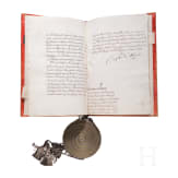 K&ouml;nig Friedrich Wilhelm II. von Preu&szlig;en (1744 - 1797) - Legitimations-Patent zum F&uuml;hren des v&auml;terlichen Namens und Wappens f&uuml;r den unehelichen Sohn eines verstorbenen F&auml;hnrichs, datiert 5.2.1790