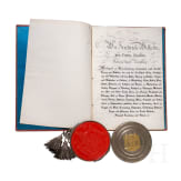K&ouml;nig Friedrich Wilhelm III. von Preu&szlig;en (1770 - 1840) - Adelsbrief f&uuml;r den Premier-Lieutenant Ludwig Wilhelm Vollard (1793 - 1860) im 2. Leibhusarenregiment, datiert 1. M&auml;rz 1829