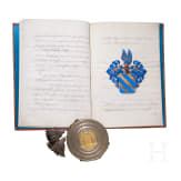 K&ouml;nig Friedrich Wilhelm III. von Preu&szlig;en (1770 - 1840) - Adelsbrief f&uuml;r den Premier-Lieutenant Ludwig Wilhelm Vollard (1793 - 1860) im 2. Leibhusarenregiment, datiert 1. M&auml;rz 1829