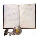 K&ouml;nig Friedrich Wilhelm III. von Preu&szlig;en (1770 - 1840) - Legitimations-Patent zum F&uuml;hren des v&auml;terlichen Namens und Wappens f&uuml;r den unehelichen Sohn eines verstorbenen Lieutenants, datiert 13.7.1821