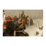 Christian Sell d.&Auml;. (1831 - 1883), "Abmarsch", deutsch, dat. 1879