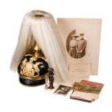 Generalmajor Hans Herrmann (1875 - 1953) - Helm als Offizier der w&uuml;rttembergischen Feldartillerie, acht Fotos und zwei Petschaften aus dem Nachlass