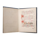 Otto F&uuml;rst von Bismarck (1815 - 1898) - Ehrenmitgliedschafts-Urkunde der Potsdamer Kupferschmiede-Innung zu seinem 80. Geburtstag 1895