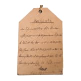 Schirmm&uuml;tze f&uuml;r Unteroffiziere im 2. W&uuml;rttembergischen Ulanen-Regiment Nr. 20 (gesiegelte Probe), datiert 1916