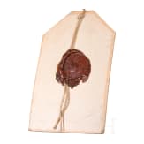 Schirmm&uuml;tze f&uuml;r Unteroffiziere im 2. W&uuml;rttembergischen Ulanen-Regiment Nr. 20 (gesiegelte Probe), datiert 1916