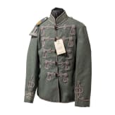 Feldgraue Attila f&uuml;r Mannschaften/Unteroffiziere im Husaren-Regiment Nr. 14 (gesiegelte Probe), datiert 1915