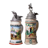 Zwei seltene Reservistenkr&uuml;ge der preu&szlig;ischen Kavallerie, 1905 - 1910
