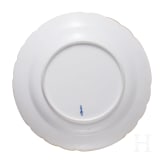 Three porcelain plates, one plate Meissen, circa 1880 (painting later) / two probably Meissen, 19th century