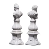 A pair of small KPM busts of an African couple, around 1780/1800